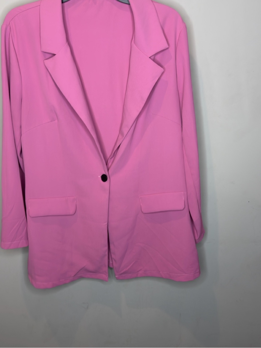 Women's Pink Single-Button Blazer Jacket